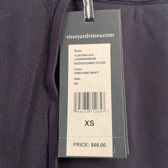 NWT $68 Vineyard Vines Navy Blue Shorts Sweatpants Shorts - Picture 2 of 15